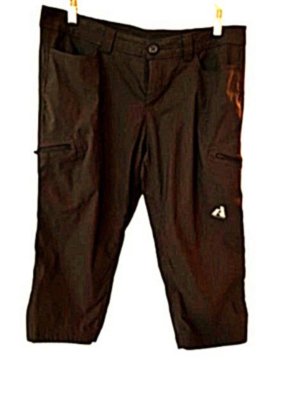 Eddie Bauer Women's Dark Gray First Ascent Capris with Zippered Pockets 8P